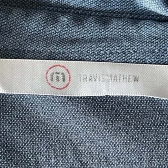 Travis Mathew Blue Golf Polo Shirt Athleticcore Country Club Athleisure 2XL - Picture 10 of 10